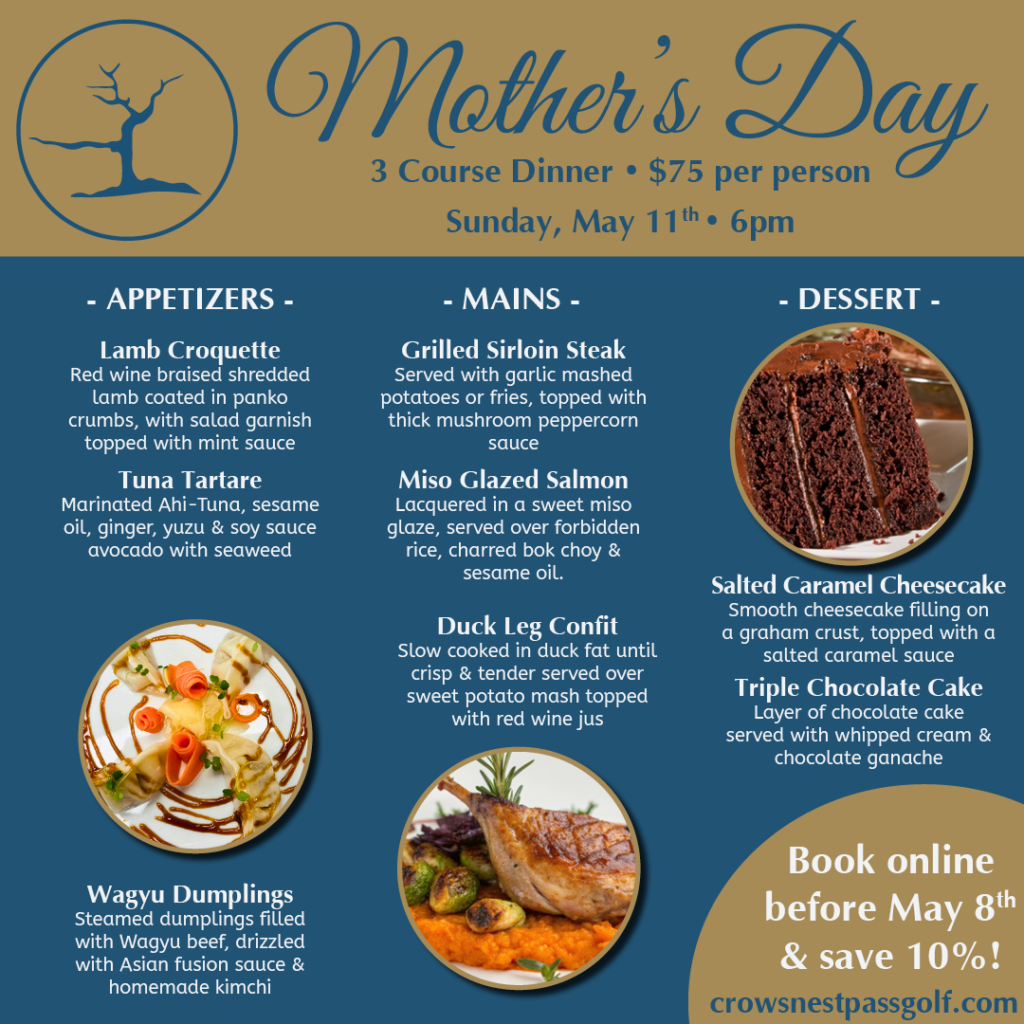 mothers day menu