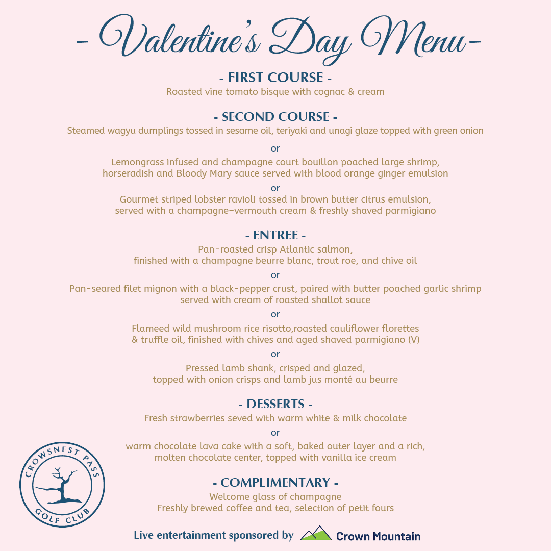 updated valentines menu